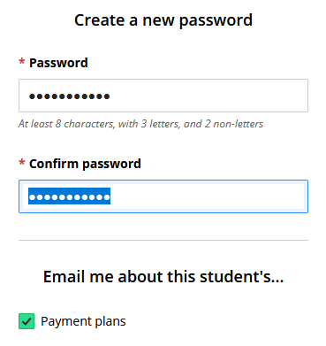 Screen to enter username and password. 