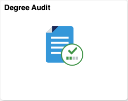 screenshot of degree audit tile